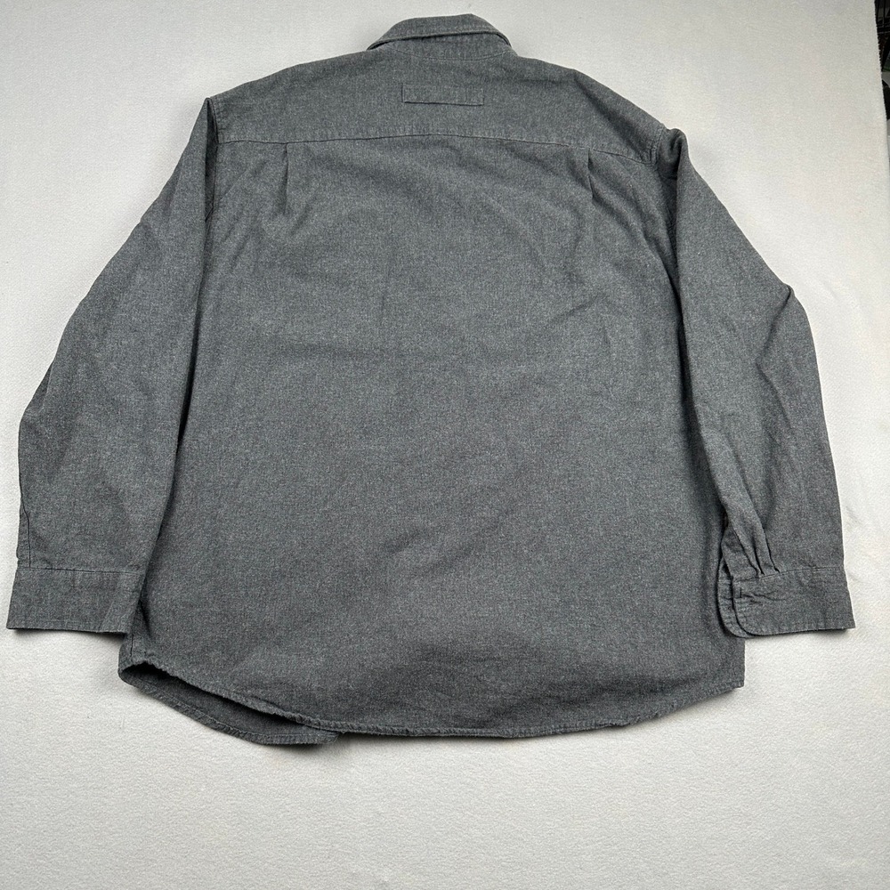 Duluth Trading Co Flannel Shirt Mens XL Gray Relaxed Fit Button Down 100% Cotton - Picture 4 of 11